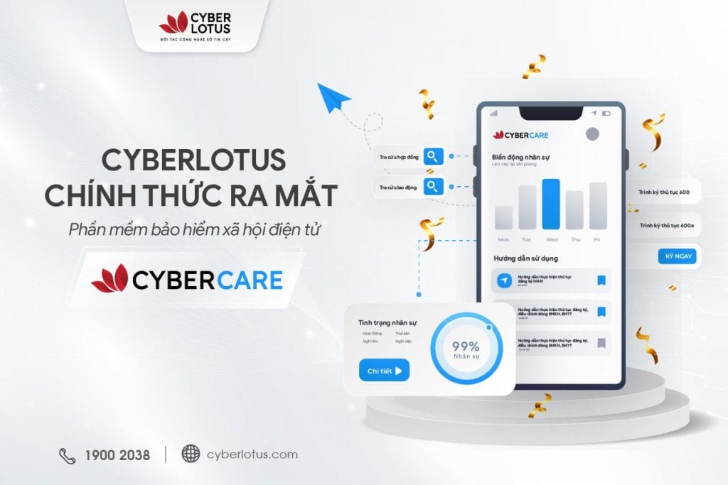 CYBERLOTUS CHÍNH THỨC RA MẮT PHẦN MỀM BẢO HIỂM XÃ HỘI ĐIỆN TỬ CYBERCARE