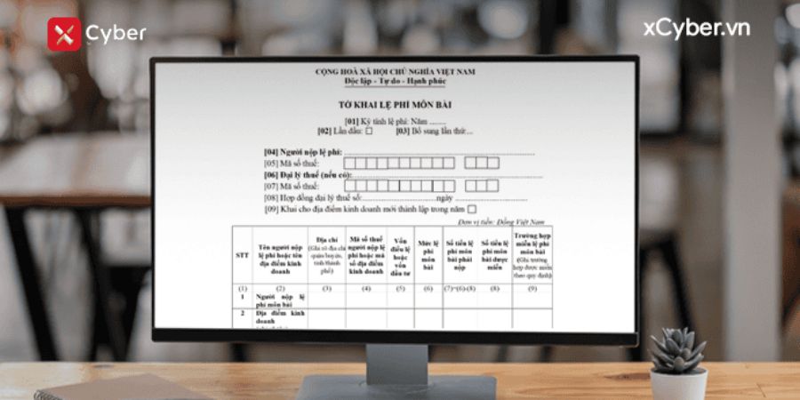 Mẫu 01/LPMB tờ khai lệ phí môn bài