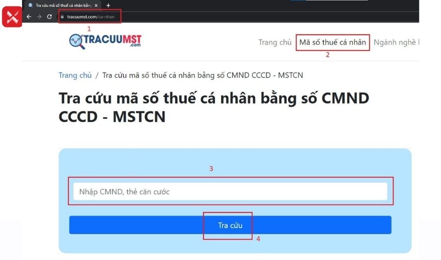 Cách tra cứu mã số thuế TNCN cá nhân trên tracuumst.com