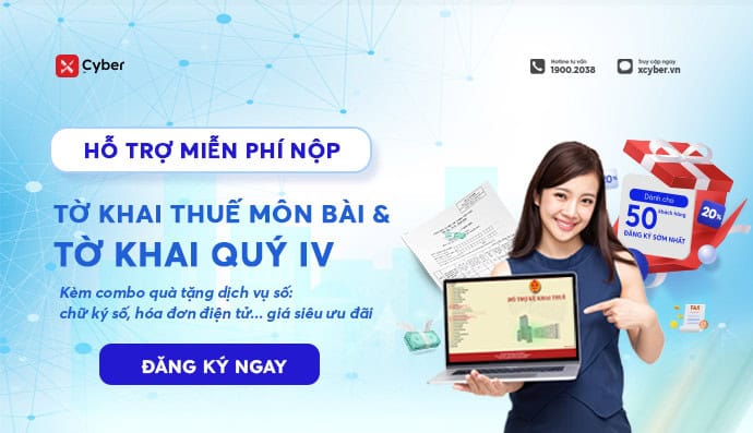 Hỗ trợ miễn phí nộp tờ khai thuế môn bài và tờ khai quý IV