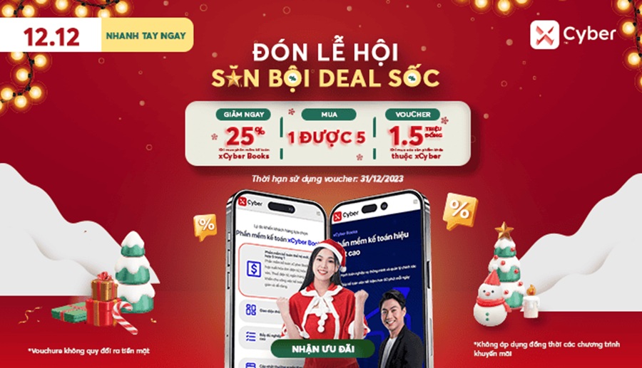 Đón lễ hội săn bội deal: Mua phần mềm kế toán giảm ngay 25%, tặng kèm voucher 1.500.000 1 Mua phần mềm kế toán giảm ngay 25%, tặng kèm voucher 1.500.000