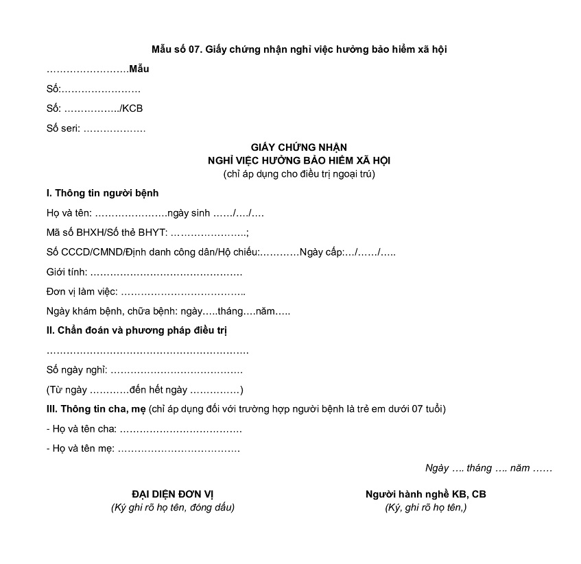 Giấy chứng nhận nghỉ việc hưởng bảo hiểm xã hội: Mẫu mới nhất 2025 và hướng dẫn chi tiết 3 mẫu giấy chứng nhận nghỉ việc hưởng bảo hiểm xã hội mới nhất