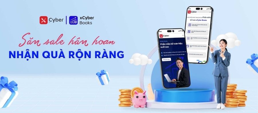Sale hân hoan, nhận quà rộn ràng cùng hàng loạt ưu đãi khủng từ xCyber 66 Combo báo giá mới siêu hời cùng với hàng ngàn quà tặng kèm cực shock với phần mềm kế toán xCyber Books