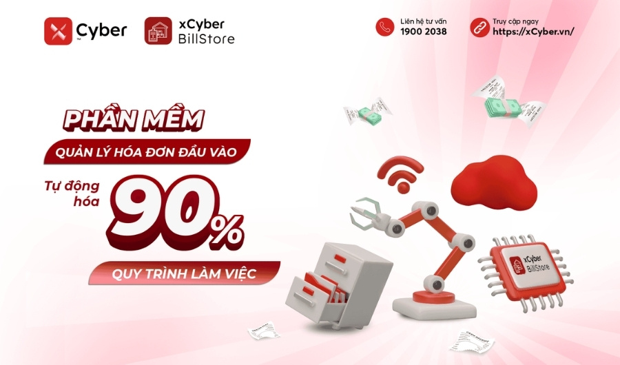 xCyber Billstore – Phần mềm quản lý hóa đơn đầu vào tự động hóa 90% quy trình làm việc
