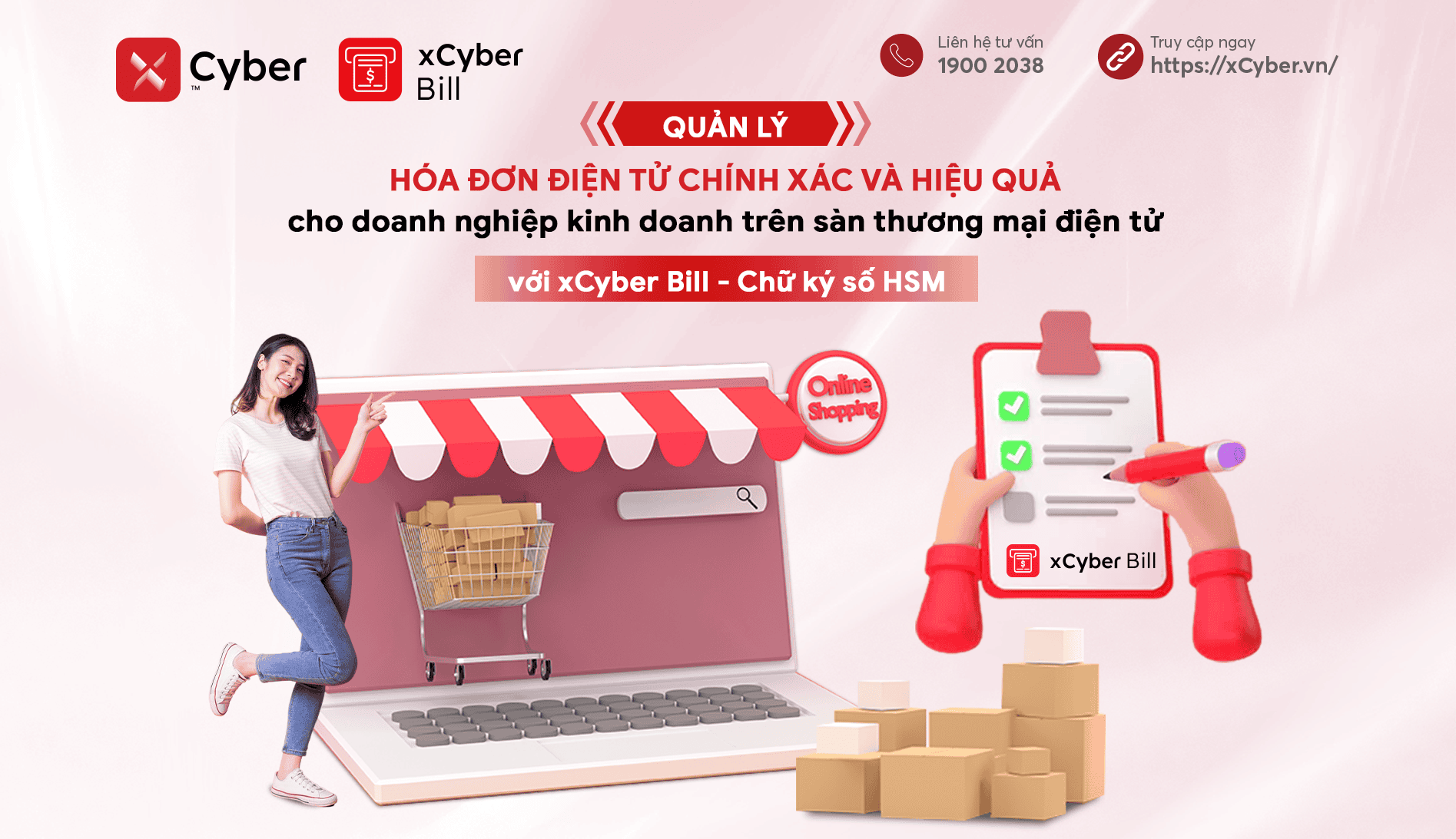 Quản lý hóa đơn điện tử thông minh cho doanh nghiệp TMĐT - Giải pháp toàn diện từ xCyber Bill và Chữ ký số HSM