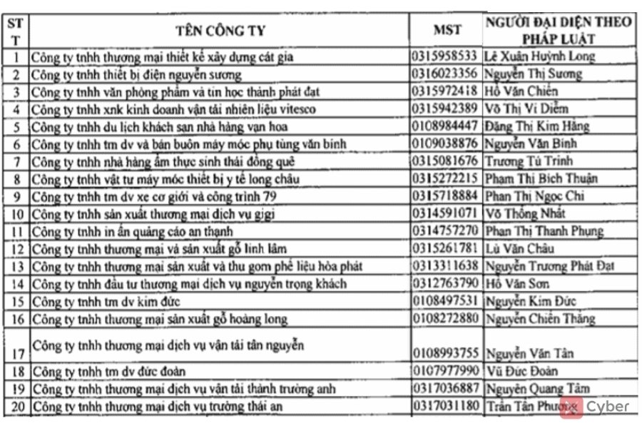 113 doanh nghiệp bán hóa đơn trái phép do Tổng cục Thuế công bố - Ảnh 1