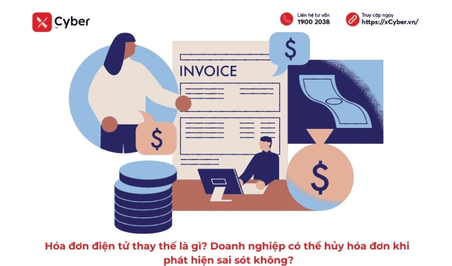 Hóa đơn điện tử thay thế là gì? Doanh nghiệp có thể hủy hóa đơn khi phát hiện sai sót không?