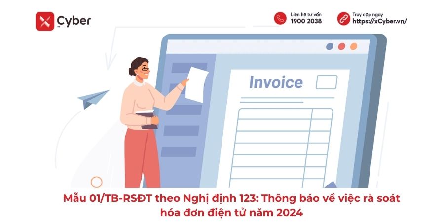 Mẫu 01/TB-RSĐT theo Nghị định 123: Thông báo về việc rà soát hóa đơn điện tử năm 2024 1 Thông báo về việc rà soát hóa đơn điện tử năm 2024