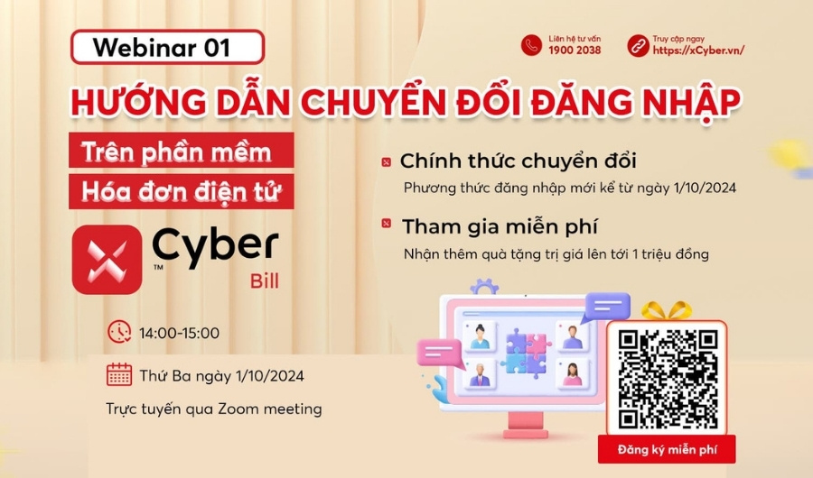WEBINAR 01: Hướng dẫn chuyển đổi đăng nhập trên Phần mềm hóa đơn điện tử xCyber Bill