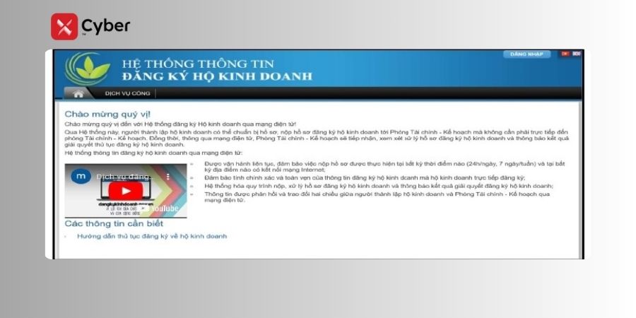 Hướng dẫn đăng ký hộ kinh doanh Online: Thủ tục và quy trình mới nhất 4 Hướng dẫn đăng ký hộ kinh doanh online