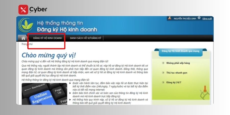 Hướng dẫn đăng ký hộ kinh doanh Online: Thủ tục và quy trình mới nhất 6 Hướng dẫn đăng ký hộ kinh doanh online