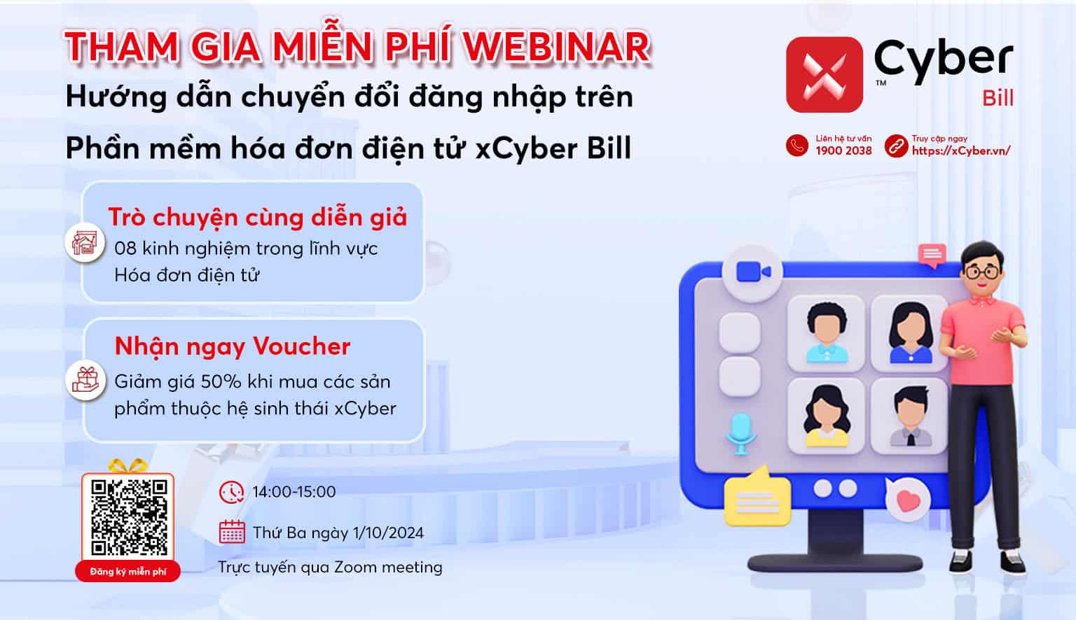Webinar 01: Hướng dẫn chuyển đổi đăng nhập - Phần mềm hóa đơn điện tử xCyber Bill