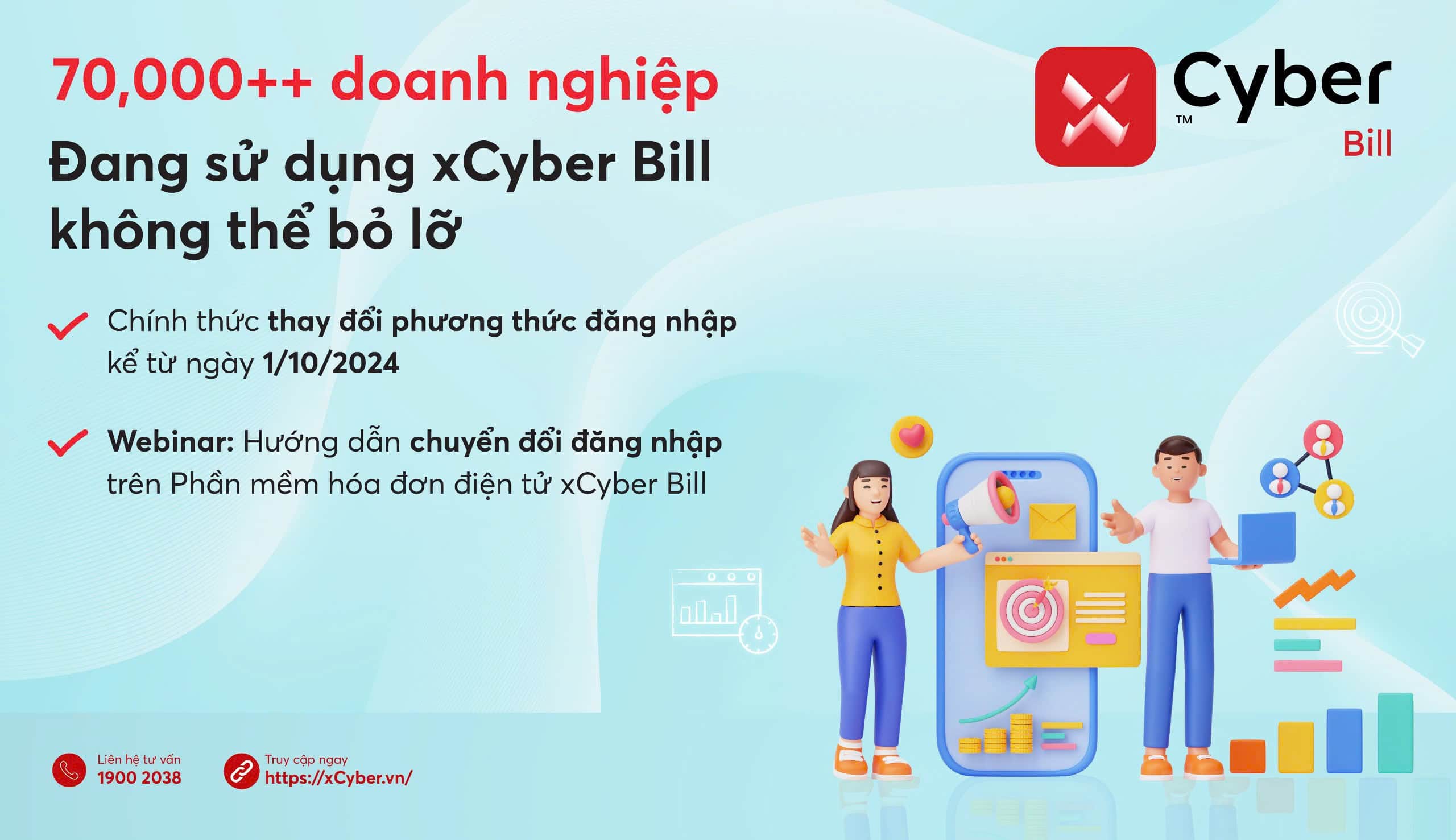 Webinar 01: Hướng dẫn chuyển đổi đăng nhập - Phần mềm hóa đơn điện tử xCyber Bill