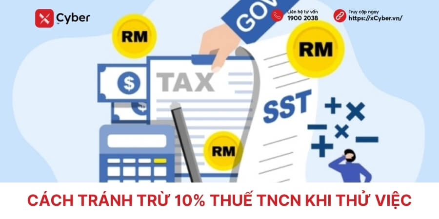trừ 10% thuế thu nhập cá nhân khi thử việc