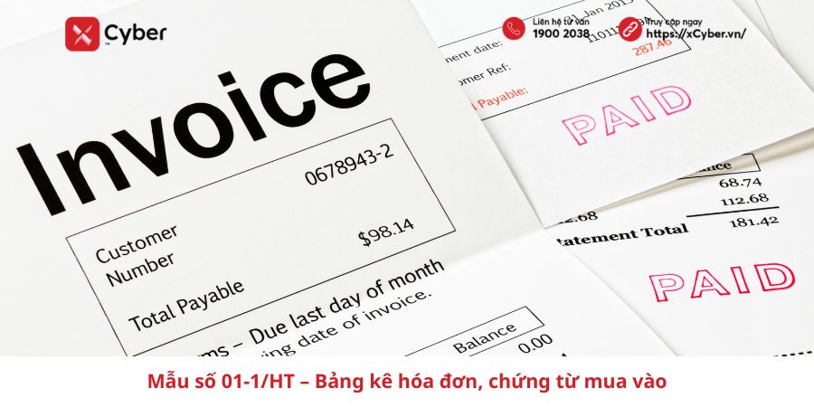 Mẫu số 01-1/HT - Bảng kê hóa đơn, chứng từ hàng hóa, dịch vụ mua vào 1 Mẫu số 01-1/HT - Bảng kê hóa đơn, chứng từ hàng hóa, dịch vụ mua vào