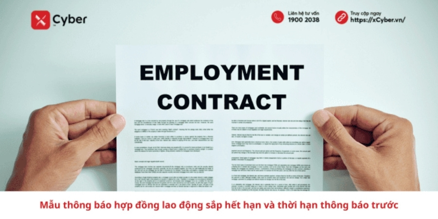 Mẫu thông báo hợp đồng lao động sắp hết hạn và thời hạn thông báo trước 5 Mẫu thông báo hợp đồng lao động sắp hết hạn và thời hạn thông báo trước