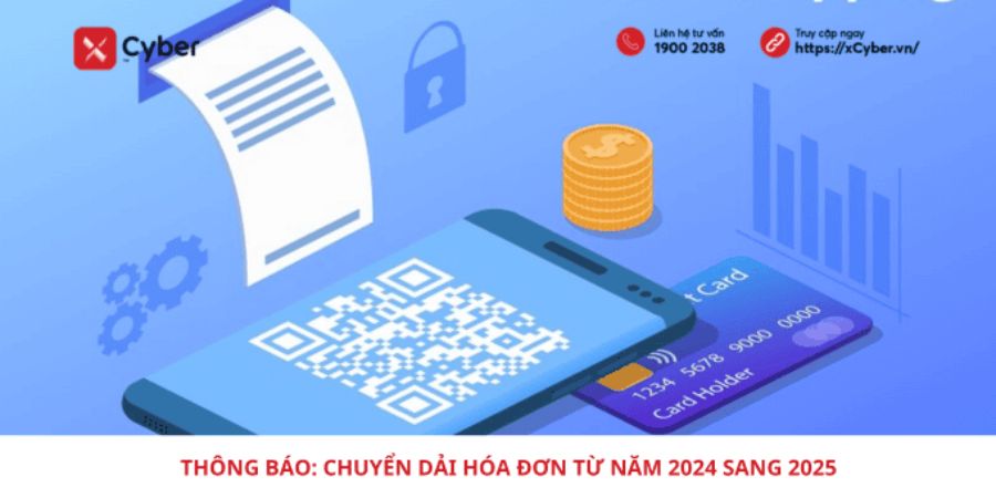 THÔNG BÁO CHUYỂN DẢI HÓA ĐƠN 2024 sang 2025