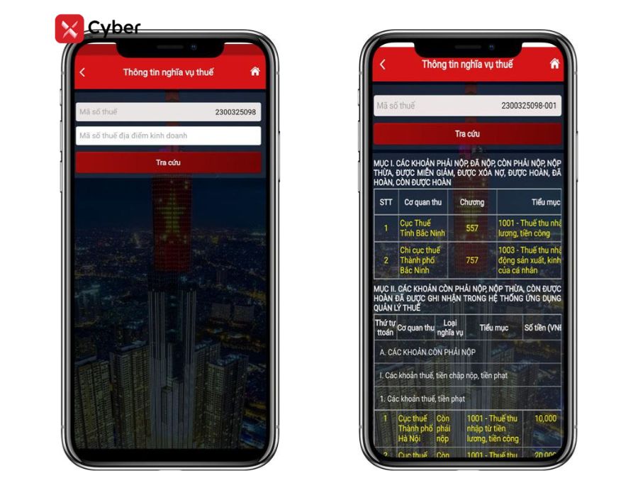 Cách tra cứu nợ thuế TNCN trên Etax mobile - Bước 4