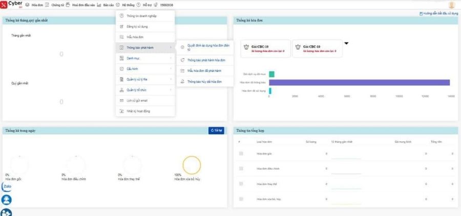 Một số thay đổi mới trên phần mềm hóa đơn điện tử xcyber bill