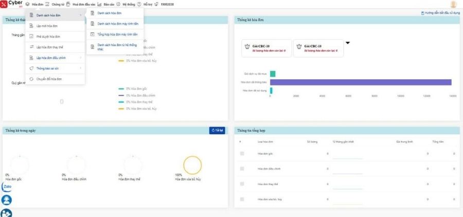 Một số thay đổi mới trên phần mềm hóa đơn điện tử xcyber bill