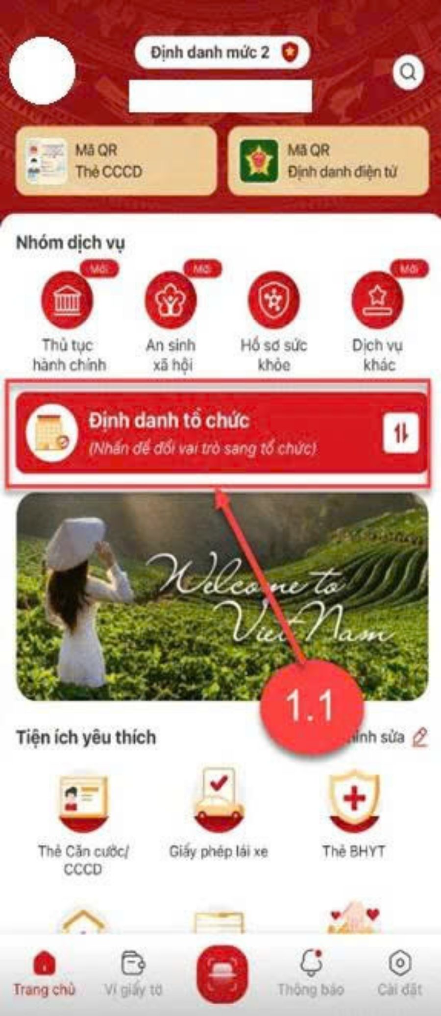 Hướng dẫn đăng ký định danh điện tử cho doanh nghiệp trên VNeID - bước 1