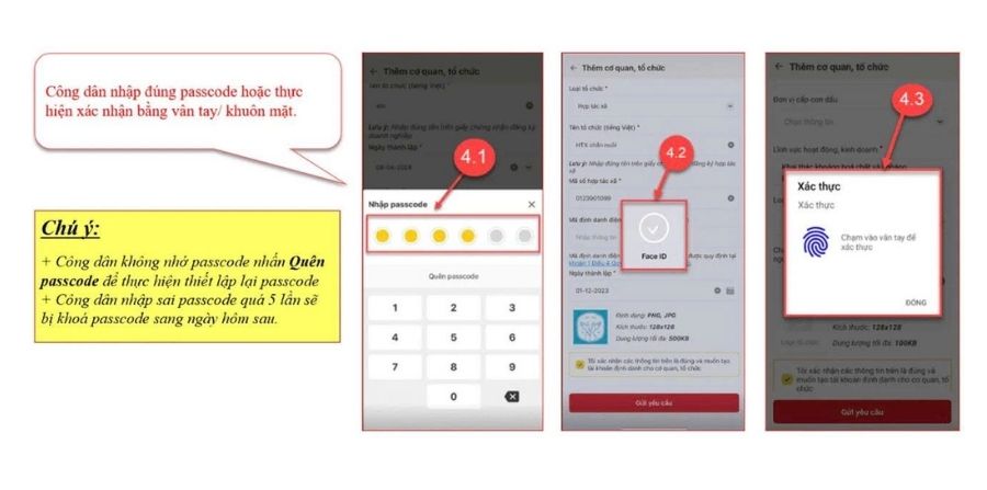 Hướng dẫn đăng ký định danh điện tử cho doanh nghiệp trên VNeID - bước 6