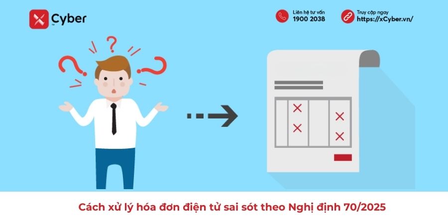Cách xử lý hóa đơn điện tử sai sót theo Nghị định 70/2025