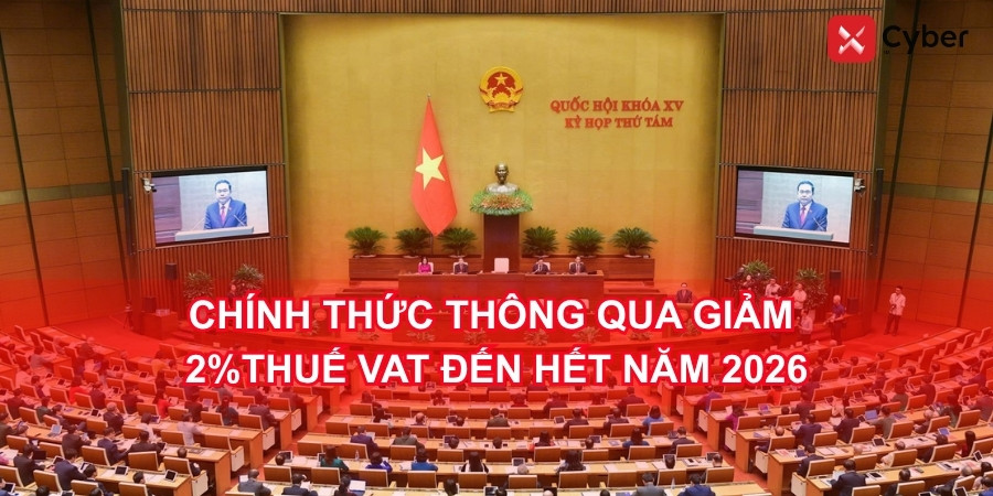 Chính thức thông qua giảm 2% VAT đến hết 2026, mở rộng nhiều lĩnh vực hưởng ưu đãi thuế 14 Chính thức thông qua giảm 2% VAT đến hết 2026