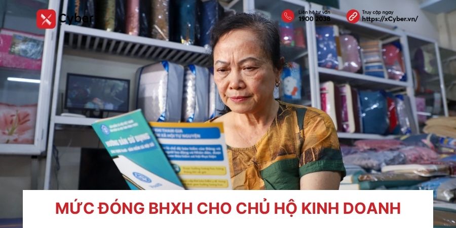 mức đóng bhxh cho chủ hộ kinh doanh