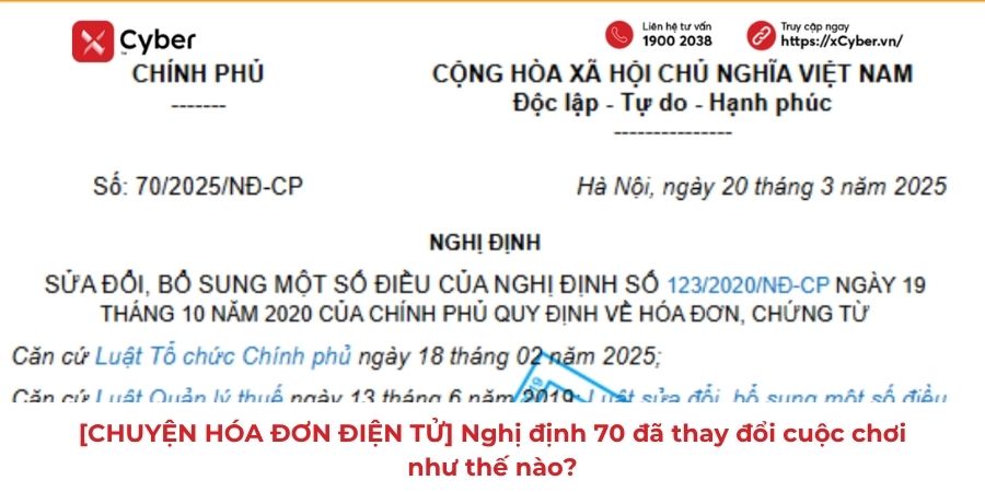 Quy định về hoa đơn điện tử theo Nghị định 70