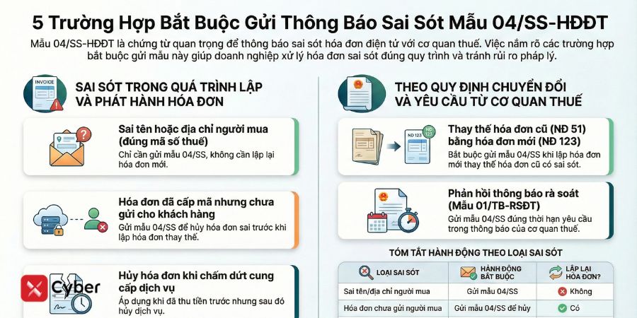các trường hợp phải gửi mẫu 04/ss-hđđt