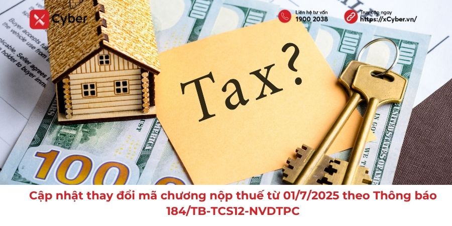 Cập nhật thay đổi mã chương nộp thuế theo Thông báo 184