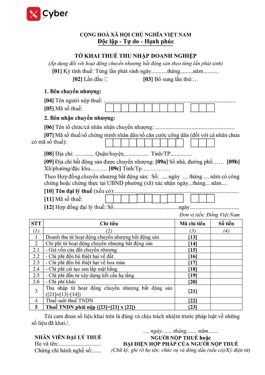 tải mẫu 02/tndn mới nhất