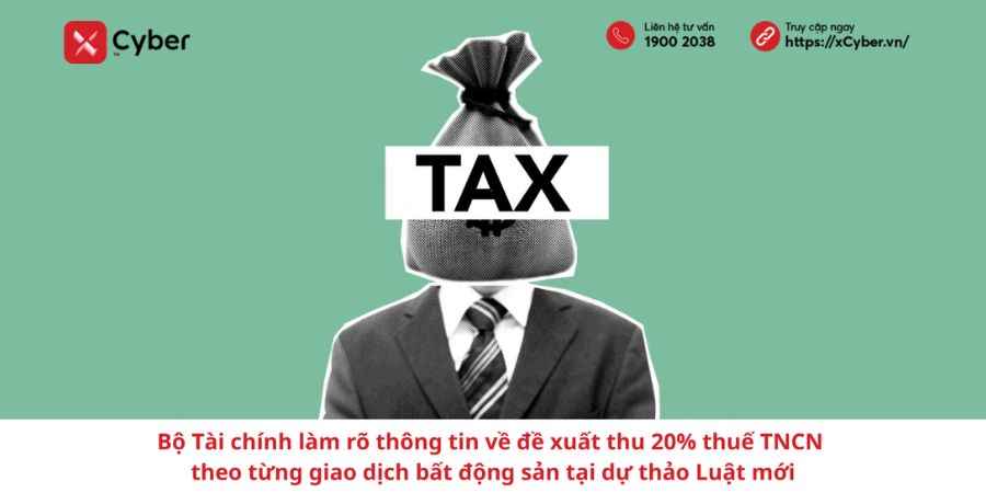 Bộ tài chính làm rõ đề xuất thu 20% thuế TNCN bất động sản
