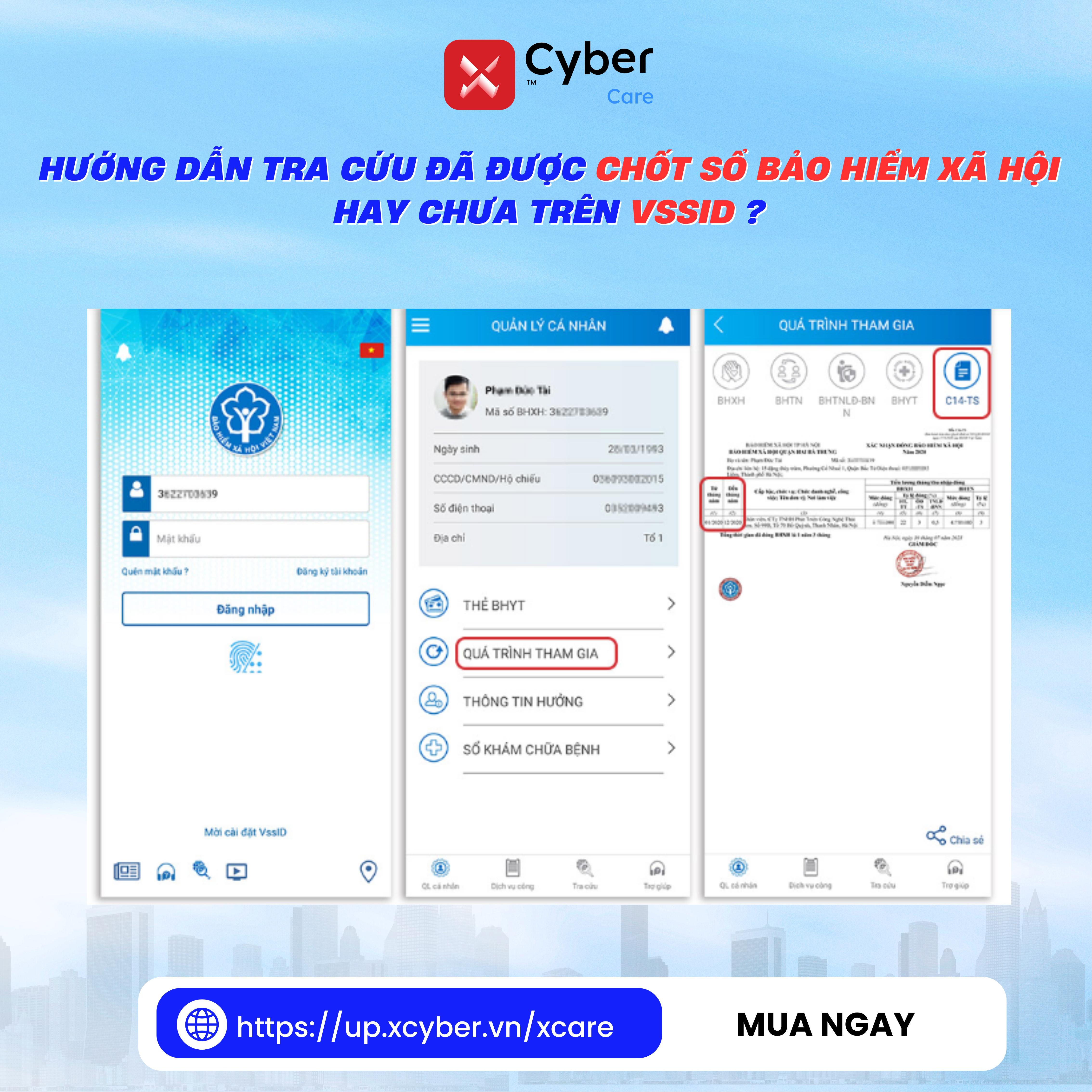 Kiểm tra tình trạng sổ BHXH trên VSSID