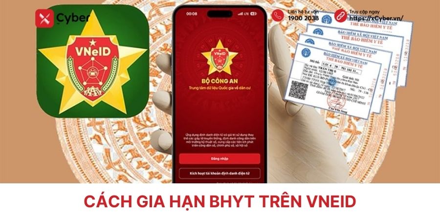 cách gia hạn bảo hiểm y tế trên vneid
