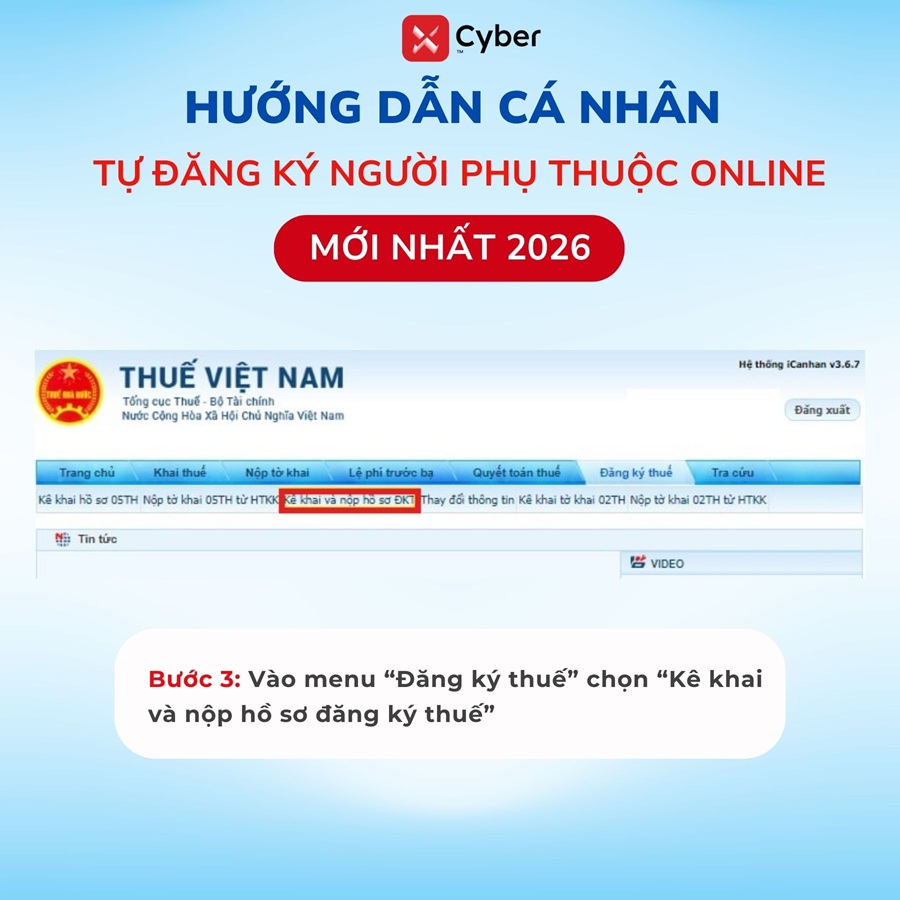 cách cá nhân tự đăng ký người phụ thuộc online - bước 3