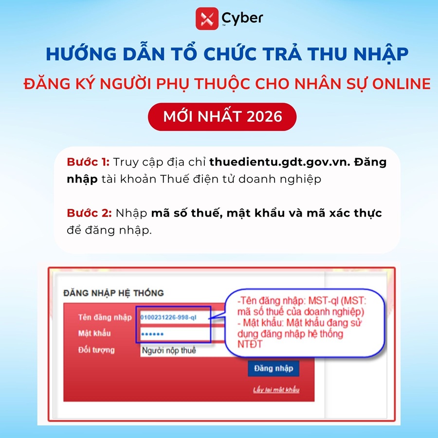 cách tổ chức đăng ký người phụ thuộc online - bước 1 - 2