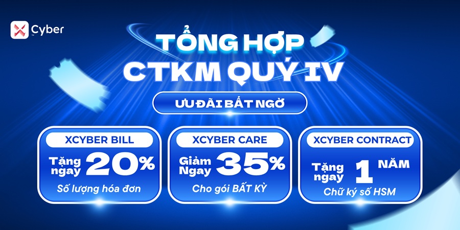 Khuyến mãi xCyber tặng thêm 20% hóa đơn điện tử