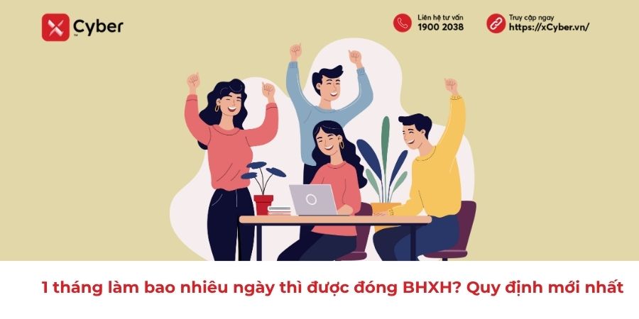 1 tháng làm bao nhiêu ngày thì được đóng bhxh