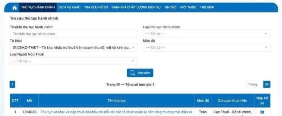 Hướng dẫn chuyển đổi thuế khoán sang kê khai cho hộ kinh doanh trên dichvucong.gdt.gov.vn 4 Bước 3