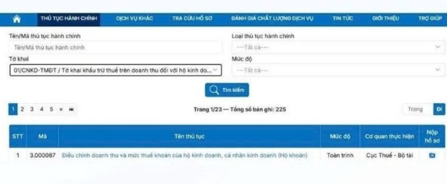 Hướng dẫn chuyển đổi thuế khoán sang kê khai cho hộ kinh doanh trên dichvucong.gdt.gov.vn 3 Bước 2