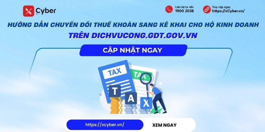chuyển đổi thuế khoán sang kê khai cho hộ kinh doanh trên dichvucong