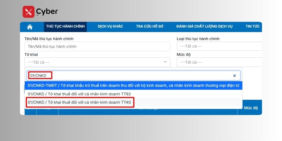 Hướng dẫn chuyển đổi thuế khoán sang kê khai cho hộ kinh doanh trên dichvucong