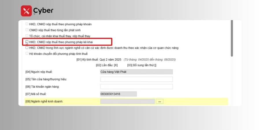 Hướng dẫn chuyển đổi thuế khoán sang kê khai cho hộ kinh doanh trên dichvucong