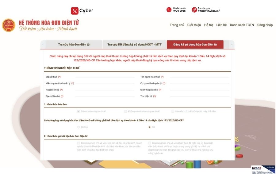 Xuất hóa đơn điện tử hộ kinh doanh qua Cổng thông tin điện tử của Cục Thuế