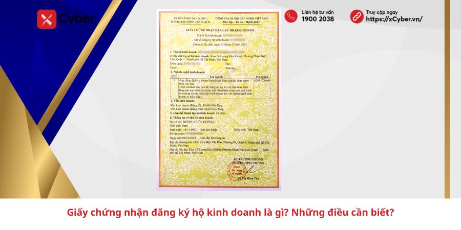 Giấy chứng nhận đăng ký hộ kinh doanh: Khái niệm, điều kiện và các quy định cần biết 1 giấy chứng nhận đăng ký hộ kinh doanh