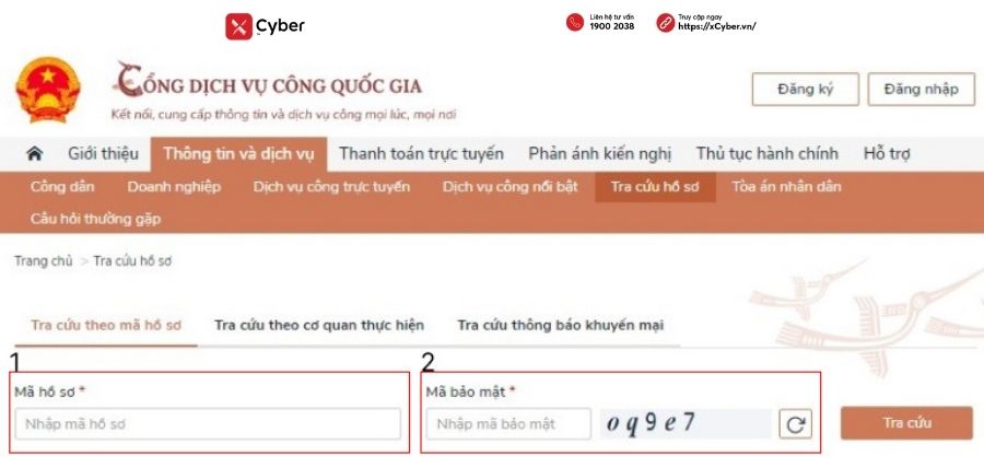 tra cứu giấy phép hộ kinh doanh qua cổng dịch vụ công quốc gia - bước 2