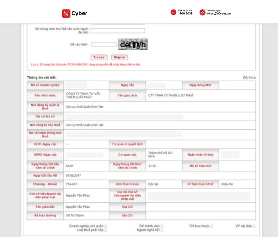 tra cứu giấy phép hộ kinh doanh qua tổng cục thuế - bước 3