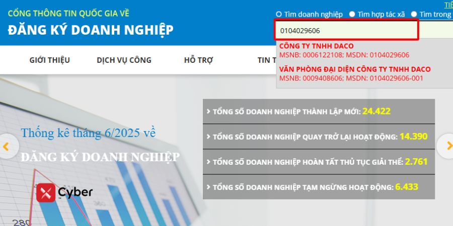 Tra cứu ngành nghề kinh doanh theo mã số thuế
